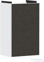 Hansgrohe XEVOLOS E 57, 5x34x24, 5 cm-es 1 ajtós, balos fali szekrény mosdó nélkül, matt fehér /textil sötétszürke 54166660 (54166660)