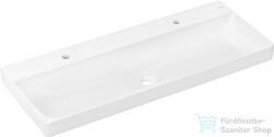 Hansgrohe XELU Q 120x48 cm-es 2 csaplyukas mosdó túlfolyó nélkül, fehér 60322450 (60322450)