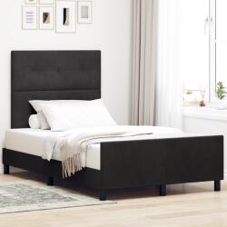 vidaXL Fekete Bársony Ágykeret 120x200 cm (3344935)