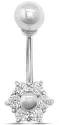 ÉkszerM Fehérarany Köldök Piercing AU 93731