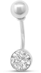 ÉkszerM Fehérarany Köldök Piercing AU 93725