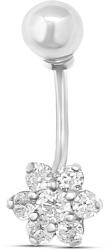 ÉkszerM Fehérarany Köldök Piercing AU 93724
