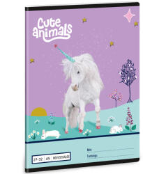 Ars Una Ars Una: Cute Animals unikornis mintás kockás füzet A/5 27-32 (53634481)