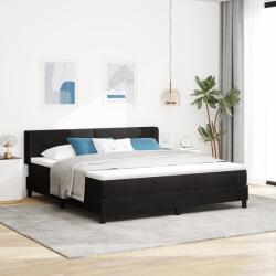 vidaXL Boxspring Ágy Mattal Fekete 180x200 cm Bársony (3341482)
