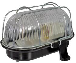 Pawbol hajólámpa fém védőráccsal E27 60W ovális fekete IP44 D. 3166C (D.3166C)