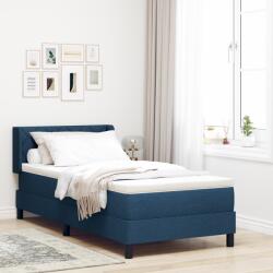 vidaXL box spring ágy matraccal kék 90x190 cm szövet (3341145)