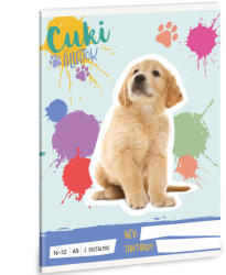 Ars Una Ars Una: Cuki Állatok - Golden retriever 2. osztályos vonalas füzet A/5 16-32 (53594952) - jatekshop