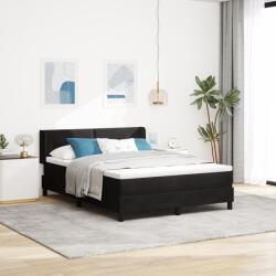 vidaXL Boxspring Ágy Mattal Fekete 140x190 cm Bársonyos (3341464)
