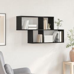 vidaXL Falipolc Fekete tölgy 100x20x53 cm Mérnöki Fa (869197)