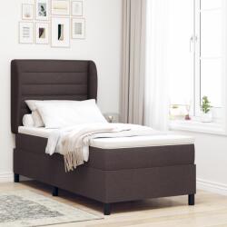 vidaXL Boxspring Ágy Matrac nélkül Sötétbarna 90x200 cm Szövet (3340483)