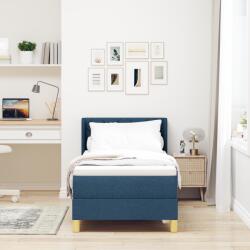 vidaXL Box Spring Ágy Matrac Kék 80x200 cm Szövet (3341327)