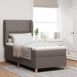 vidaXL Boxspring Ágy Matraccal Taupe 100x200 cm Szövet (3340806)