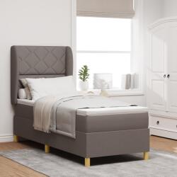 vidaXL Boxspring Ágy Matracokkal Taupe 80x200 cm Szövet (3340785)