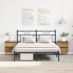 vidaXL Éjjeli szekrény 2 db Kézműves tölgy 40x35x50 cm Mérnöki fa (863485)