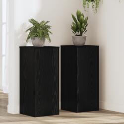 vidaXL Növényállványok 2 db Fekete Tölgy 30x30x70 cm Mérnökfa (869232)