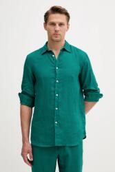 Benetton len ing galléros, regular, 5BKU5QJG8 - türkiz XL