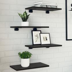 vidaXL Könyvespolc Deszkák 4 db Fekete tölgy 40x20x1.5 cm Mérnöki Fa (875046)