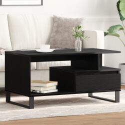 vidaXL Dohányzóasztal Fekete Tölgy 90x49x45 cm Mérnöki Fa (862969)