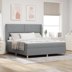 vidaXL Bonellrugós Ágy Matrac Könnyű Szürke 180x200 cm Szövet (3340830)