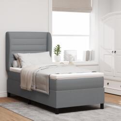 vidaXL Boxspring Ágy Matrac Közepes Szürke színben, 80x200 cm, Szövet (3340466)