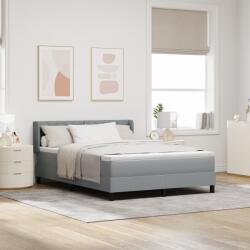 vidaXL Box Spring Ágy Matraccal Világosszürke 140x200 cm Szövet (3341167)