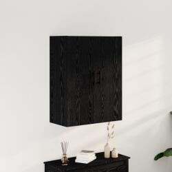 vidaXL Fali Szekrény Fekete Tölgy 69, 5x34x90 cm Mérnöki Fa (862940)