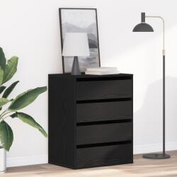 vidaXL Fiókos szekrény Fekete tölgy 60x41x76 cm Szerelt fa (868922)