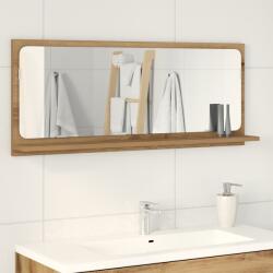 vidaXL Kézműves Tölgy Fürdőszobai Tükör 90x10, 5x37 cm (862527)