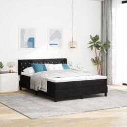 vidaXL Boxspring Ágy Matrac Kárpit Fekete 140x200 cm (3341416)