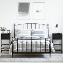 vidaXL Éjjeli Szekrények 2 db Fekete tölgy 34x36x70 cm Szerelt fa (871241)