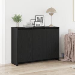 vidaXL Fekete Tölgy Büfé 102x33x75 cm Műanyag Fa (862084)