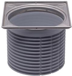 HL HL3200 Rácstartó d 110, 121x121mm KLICK-KLACK rendszerű nemesacél rácstartó kerettel (V2A)