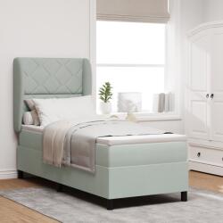 vidaXL Boxspring Ágy Matrac Közép Szürke 80x200 cm Bársony (3340952)