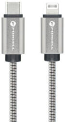  FORCELL F-ENERGY C238 USB-C-Lightning adatkábel, PD, 3A, 27W, 1m, ezüst