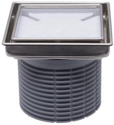 HL HL3020 Becsempézhető látható rész d 110m, nemesacél kerettel 132x132mm/ 112x112mm