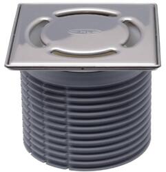 HL HL3000 Rácstartó d 110, 121x121mm "KLICK-KLACK" rendszerű nemesacél kerettel, 115x115 nemesacél ráccsal