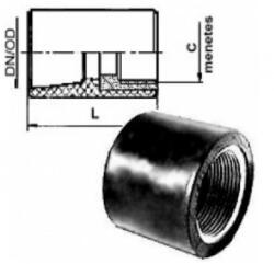  PE100 menetes összekötő idom tokos 20 - 1/2" BM (PE-01-01-05-00027)