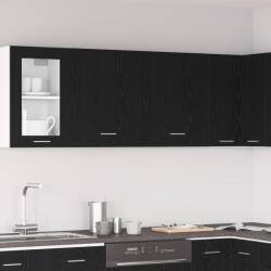 vidaXL Fali Szekrények - 2 db - Fekete tölgy, 100x31x60 cm - Mérnöki fából készült (863145)