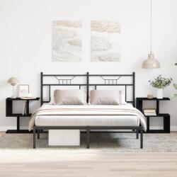 vidaXL Éjjeli Asztal 2 db Fekete Tölgy 50x30x51, 5 cm Műanyagból (862620)