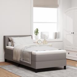 vidaXL Boxspring Ágy Matraccal Taupe 90x200 cm Szövet (3341087)