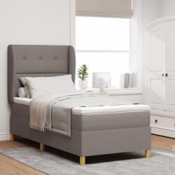 vidaXL Boxspring Ágy Matraceval Taupe 90x200 cm Szövet (3340736)
