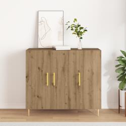 vidaXL Oldalszekrény Artisan Tölgy 90x34x80 cm Iparilag Fab (869077)