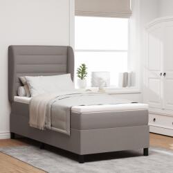 vidaXL Boxspring Ágy Matraccal Taupe színben, 100x200 cm, Szövet (3340491)