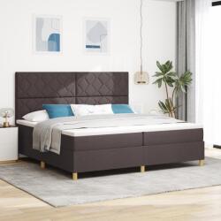 vidaXL Boxspring Ágy Matraccal Sötétbarna 200x200 cm Szövet (3339724)