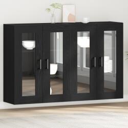 vidaXL Fali Kabinetek 2 db Fekete Tölgy 69, 5x34x90 cm Mérnöki Fa (3334316)