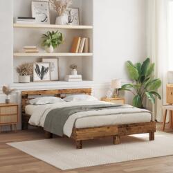 vidaXL Fa Ágykeret Újrahasznosított Fa 150 x 200 cm Masszív és Stabil (3333942)