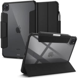 Apple iPad Pro 11 (2024), mappa tok, légpárnás sarok, közepesen ütésálló, Apple Pencil tartóval, Smart Case, Spigen Ultra Hybrid Pro, átlátszó/fekete