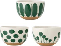 Bloomingville Castronașe Linora 580 ml alb-verde 3 buc (82061844) Castron