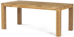 Artium Étkezőasztal 180x90x75, tömör fehér tölgy, olajos felületkezelés, 10x10 cm-es lábak (DS-H180_DUB)