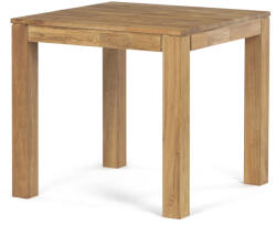 Artium Étkezőasztal 80x80x75 cm, tömör fehér tölgy, olajos felületkezelés, 8x8 cm-es lábak (DS-H080_DUB)